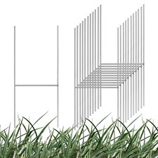 Yard Sign Stakes, 12"x6" Metal H Stakes, Lawn Sign Holder, Sign H Frame, 12pcs