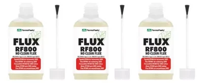 TERMOPASTY 3 PACK of Liquid Soldering Flux BGA SMD SMT/RMA Rework 50ml bottle brush RF800