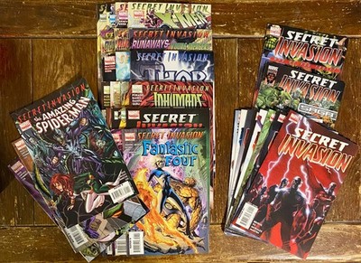 SECRET INVASION #1-8 + 7 MINISERIES   | 2008 MARVEL | Damaged | X-MEN! SPIDEY!