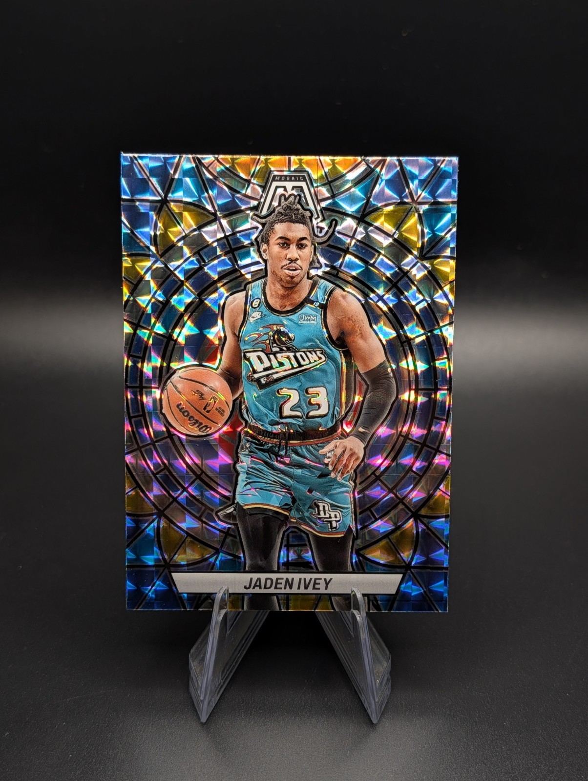 2022-23 Panini Mosaic - Jaden Ivey (RC) - Stained Glass Rookie  #7 SP Pistons
