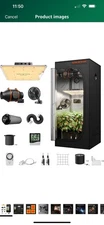 Spider Farmer 2x2ft Grow tent Kits w/SF 1000D LED 4 Ventilation fan Kits,Clipfan