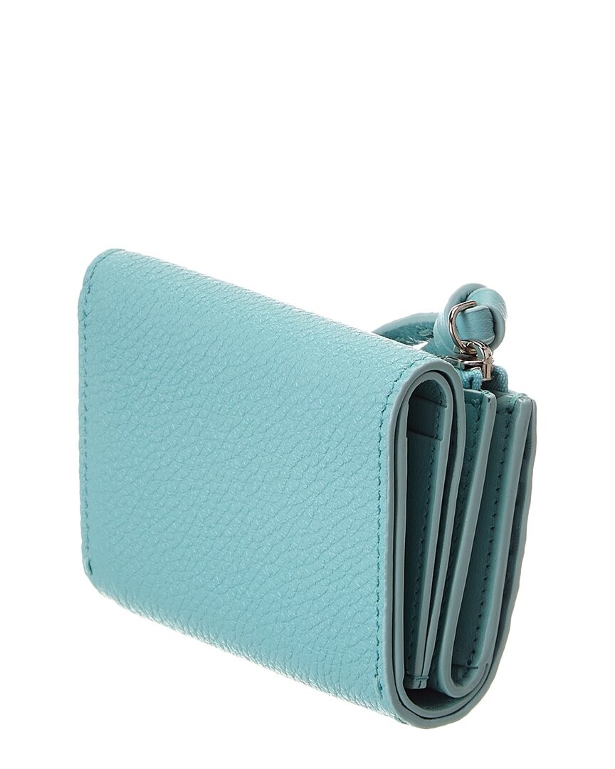 ★FENDI★Peekaboo Micro Trifold Wallet Fendi Peekaboo Micro Leather Trifold Wallet Women's Blue | eBay
