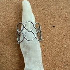 vintage sterling silver open circles womens ring