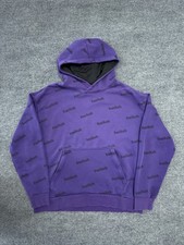 Twitch Allover Logo Purple Pullover Hoodie Size Large Streaming
