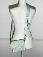 Borsa a tracolla trapuntata Steve Madden NYC piccola verde come nuova