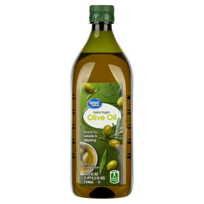 Great Value 100% Extra Virgin Olive Oil, 25.5 fl. oz. Cold Pressed