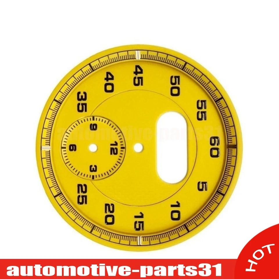Yellow Dial Clock Gauge Chrono Fits Porsche Cayman 911 Macan Cayenne Boxster NEW - Imagem 4 de 4
