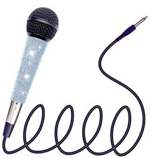 Glittering Sliver Custom Vocal Dynamic Microphone with Black Die-cast Metal B...