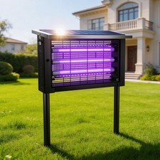 Solar Mosquito Killer Lamp Fly Trap IPX4 Waterproof Outdoor Garden Bug Zapper