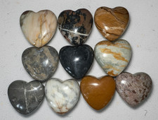 Marmorherz Onyx Glücksbringer Set 10 Stück 8cm Naturstein Steinherz Unikat Deko