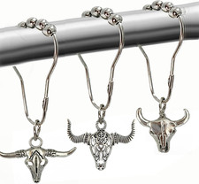 Cow Shower Curtain Hooks, Western Cowboy Shower Curtain Hooks Rings Highland Cow