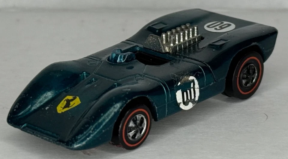 Hot Wheels Redline Ferrari 312P 1970 – Spectraflame Green -  Vintage Original HK - Image 2 of 4