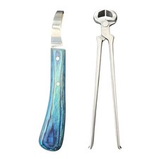 Farrier Hoof Care Tool Set – Hoof Knife & Trimming Nipper Professional Steel Kit