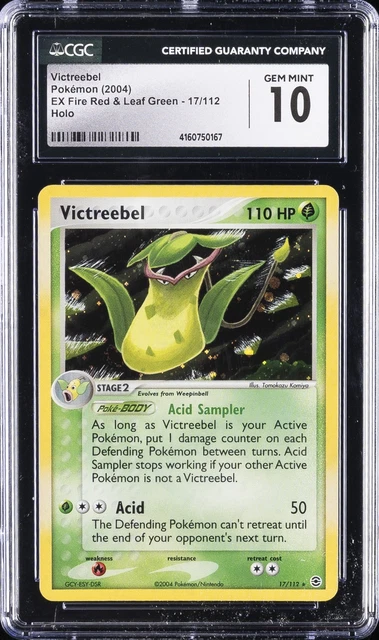 2004 POKEMON EX FIRE RED & LEAF GREEN HOLO #17 VICTREEBEL CGC 10 GEM MINT