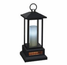 Duraflame Portable Electric Lantern with Infrared Quartz Heater Cream Finish