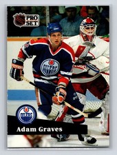 1991-92 Pro Set - Adam Graves #67 Edmonton Oilers Hockey Card
