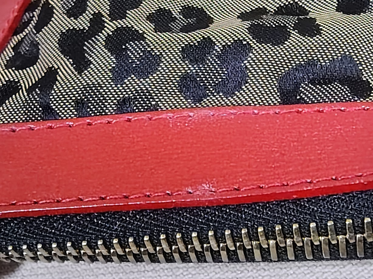 Fendi Clutch Bag Purse   Leopard  Leather Nylon Authentic 398T0359 thumbnail 14