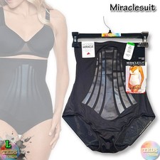 NWT Miraclesuit Women's L Modern Miracle Lycra High-Waist Shaping Brief 2565