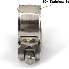 4/6Pcs T-Bolt Hose Clamp 304 Stainless Steel Tube Clamps Pipe Clamp 17-67cm)