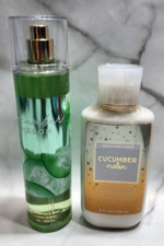 Bath  Body Works Cucumber Melon Fine Fragrance Mist  Body Lotion 8 oz Each New