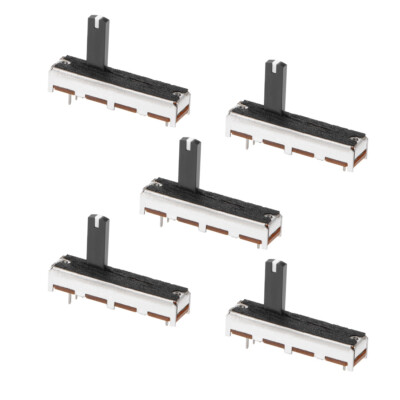 5 x Fader Variable Resistors Mixer 35mm Straight Slide Potentiometer B50K Ohm