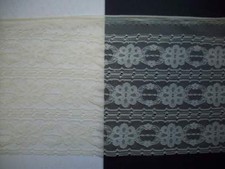 18 yards of 6" ecru light creme floral lace