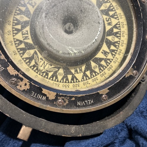 Vintage Kelvin Wilfrid White Marine Compass - Picture 7 of 10