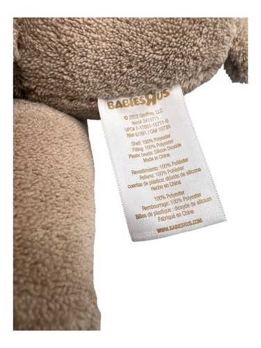 Babies R US - Bear Plush 2012 - 3415711 - Brown - 26cm Sitting - VGC - Picture 5 of 8