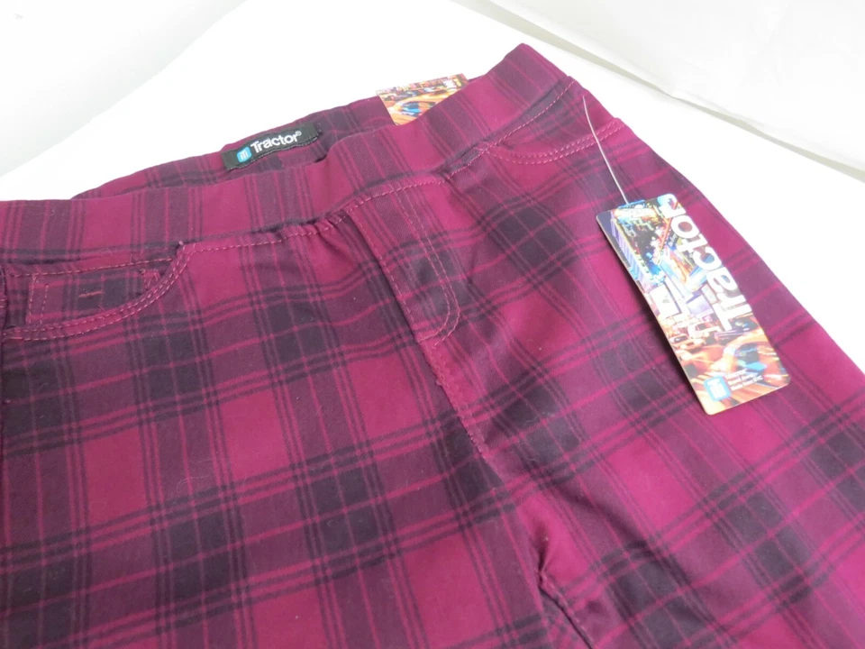 NUEVO TRACTOR MODA BAYAS CUADROS PANTALONES ELÁSTICOS TALLA 10 NIÑA JUVENTUD Foto 2 de 3