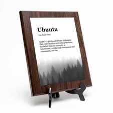 Ubuntu Definition Decorative Wall Plaque With Easel Acrylic Stand