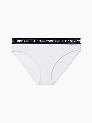 Tommy Hilfiger Womens Mid Rise Hipster Swim Bottom Size L White - Image 2 of 4