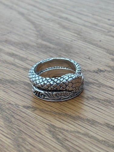 Sterling Silver Clocks & Colours "Endless" Stackable Snake Rings - Size U - Picture 2 of 3