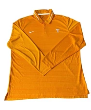 Nike Orange University Of Tennessee Collard Polo Shirt Mens Size 2XL
