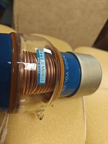 One NOS Jennings vacuum variable capacitor UCSL-1000-3D345 1000pF 3000V - Zdjęcie 9 z 12