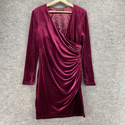 casual purple long sleeve dress Fleurora New Plus Size Women's Purple Solid Color Stand Collar Drop Shoulder Long Sleeve Loose Pleated Casual Dress Women Church Dress Pleated Maxi Dress Pleated Dress Maxi Long Sleeve Dress Purple Maxi