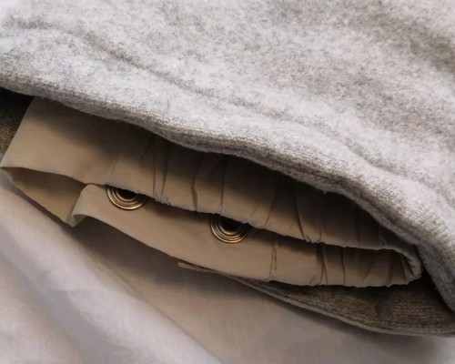 NAUTICA Wool Blend Gray Parka Coat Jacket With Hood Winter Mens Size Large - Picture 9 of 15