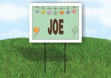 JOE WELCOME BABY GREEN 18 in x 24 in Yard Sign Road Sign with Stand
