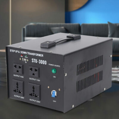 3000W voltage transformer Volts up  110V to 220V With A Standard US 3-Prong Plug