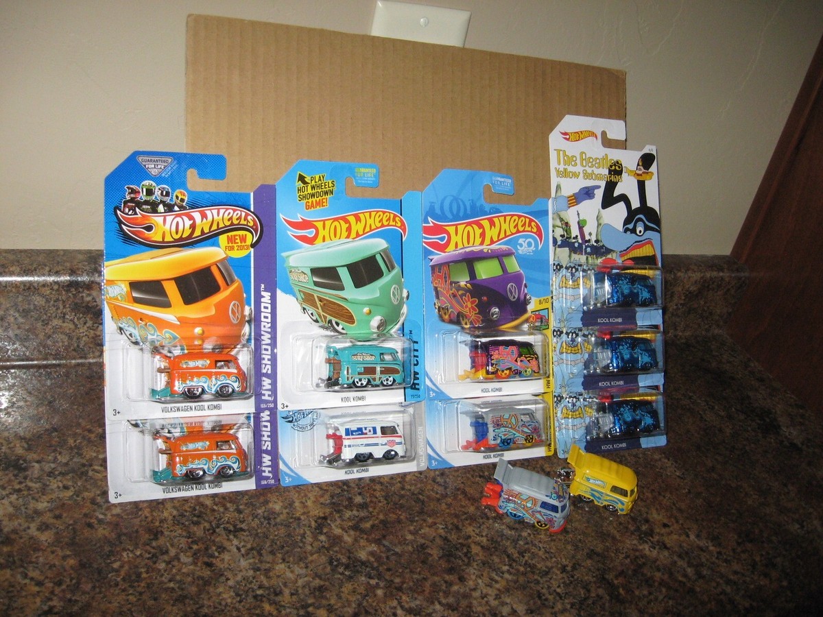 Hot Wheels Lot of 11 Volkswagen Kool Kombi VW Beatles Treasure
