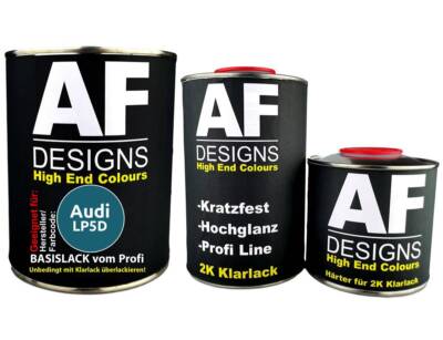 FÜR Audi LP5D Bockblau 2,5L Autolack Set Klarlack Härter