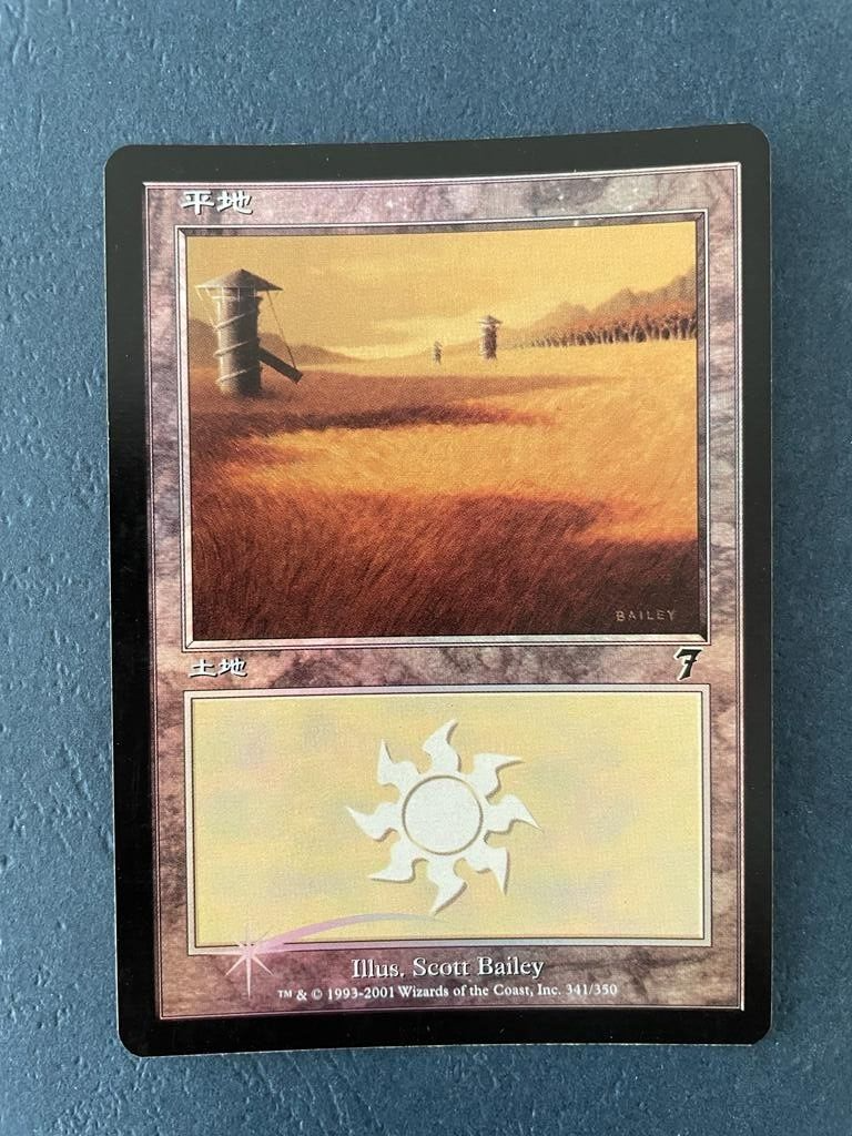 MTG JAPANESE FOIL 7TH EDITION PLAINS NM MAGIC THE GATHERING MTG JAPANESE FOIL 7TH EDITION PLAINS NM MAGIC THE GATHERING