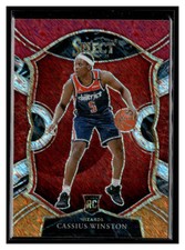 2020-21 Panini Select #96 Cassius Winston Red White Orange Shimmer RC Wizards