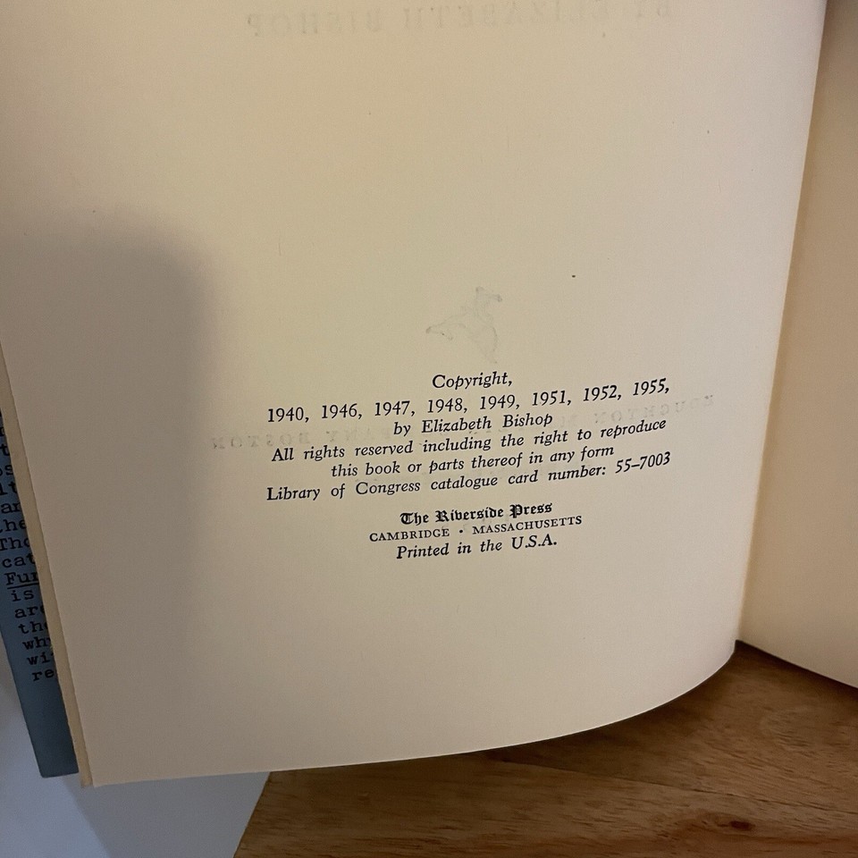 POEMS: North & South - A Cold Spring - Elizabeth Bishop - Houghton ...