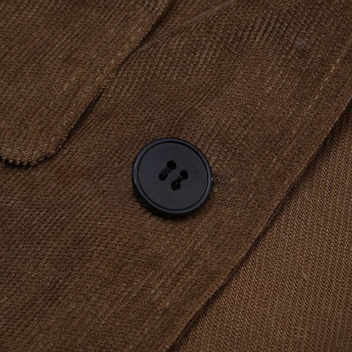 Autumn Winter Men's Coat Corduroy Casual Suits With Shoulder Pads Lapel Blazer - Picture 9 of 19
