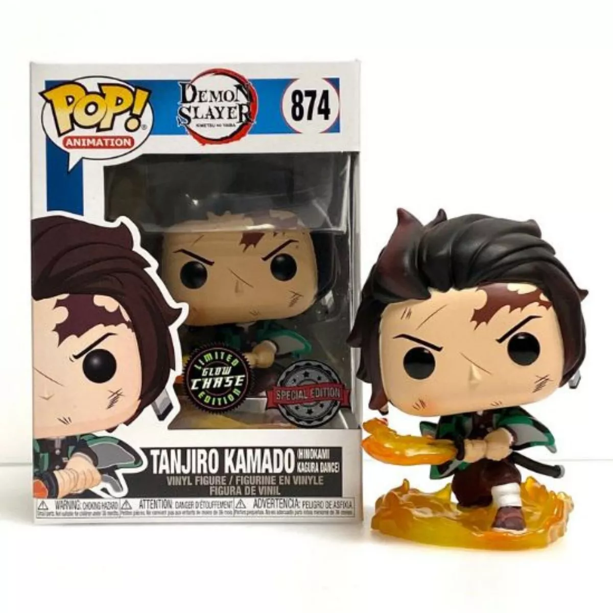 Funko Pop Demon Slayer Tanjiro Kamado Special Edition 874 CHASE GLOW