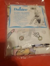 NEW Vntg Dundee Minnie Mouse crib/toddler bed fitted top sheet disney diamond