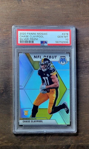 2020 CHASE CLAYPOOL Panini SILVER PRIZM Mosaic PSA 10 Rookie #278 Buffalo Bills 