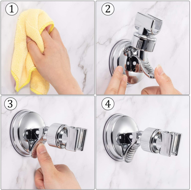 Adjustable Shower Head Holder Bathroom Suction Cup Handheld Shower Head