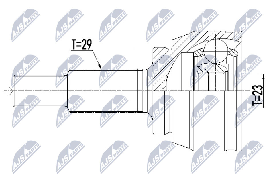 NPZ-RE-063 NTY Joint Kit, drive shaft for RENAULT
