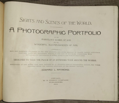 Antique HC, Art Series - Sights & Scenes of the World by Edward L. Raymond, 1894 - Picture 2 of 24